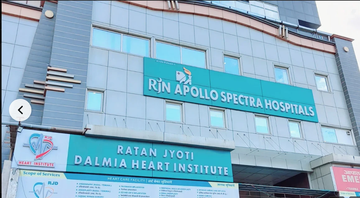 RJN Apollo Spectra Hospitals building in Gwalior